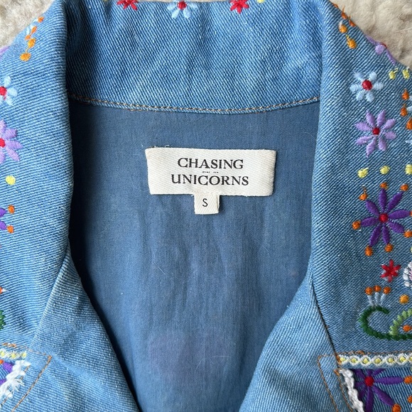 Chasing Unicorns Blue Jumpsuit with Pink and Green Accents - Picture 7 of 9